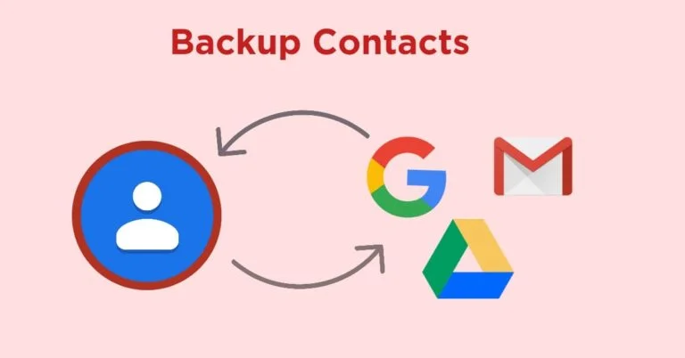 How to backup contacts to google drive